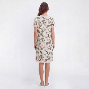 Womens Rene Rofe(R) Short Sleeve Floral Palm Nightshirt alternate view